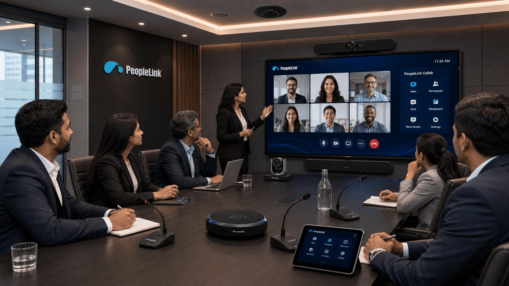 PeopleLink-equipped collaboration space
