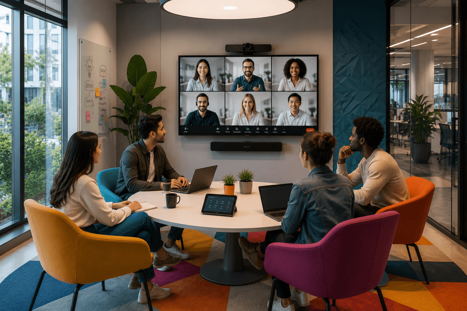 PeopleLink-equipped collaboration space